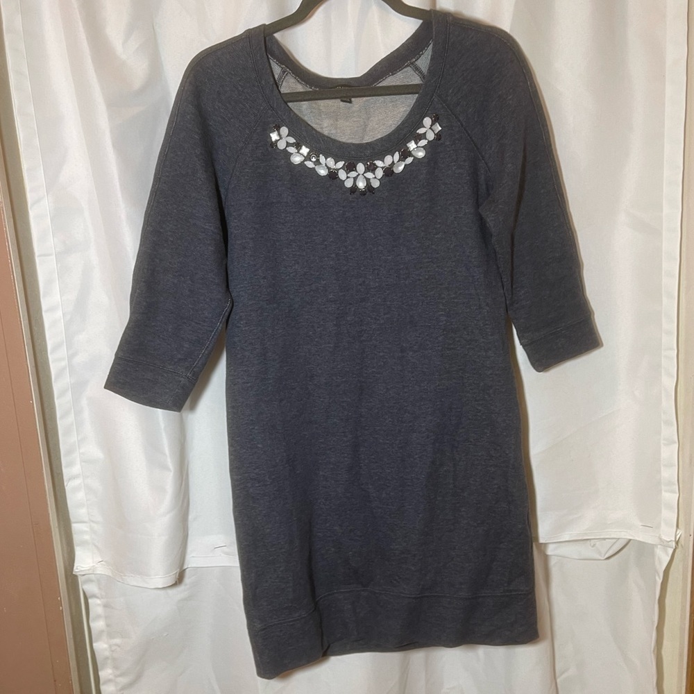 Ann Taylor Jeweled Sweater Dress